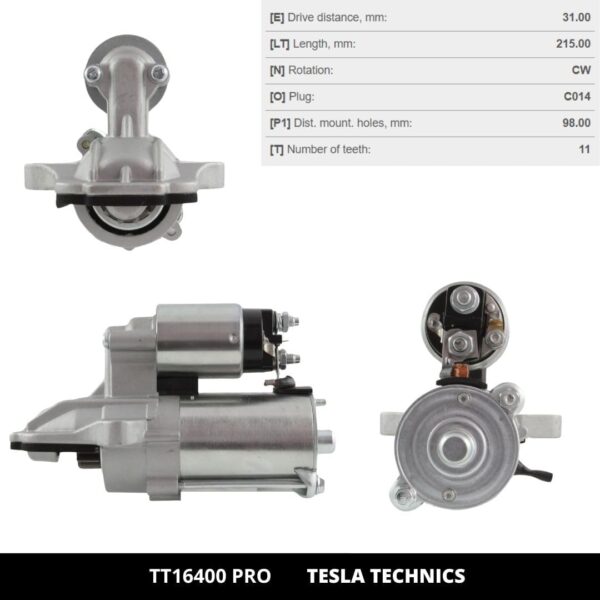 TT16400 PRO, Motor de arranque, 12V, 1.2KW