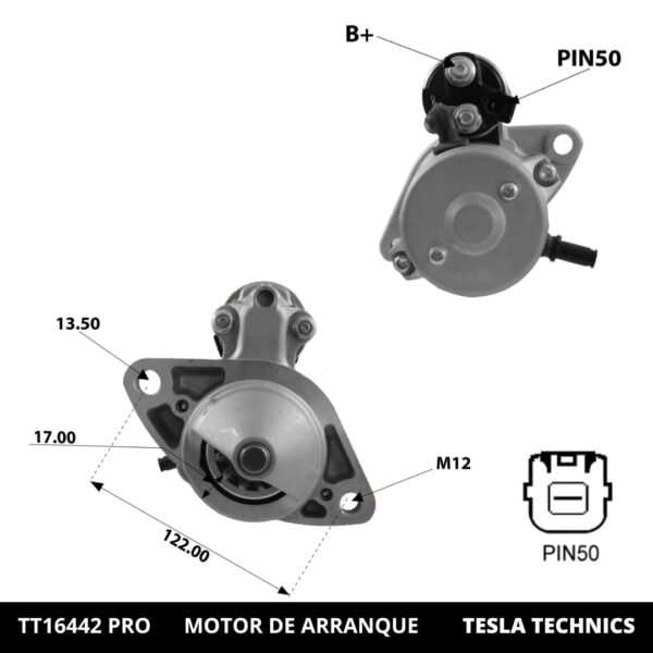 TT1644220PRO_3.jpg TT16442 PRO, Motor de arranque, 12V, 2KW